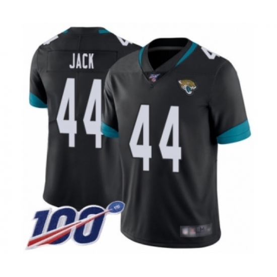 Men's Jacksonville Jaguars 44 Myles Jack Black Team Color Vapor Untouchable Limited Player 100th Season Football Jersey
