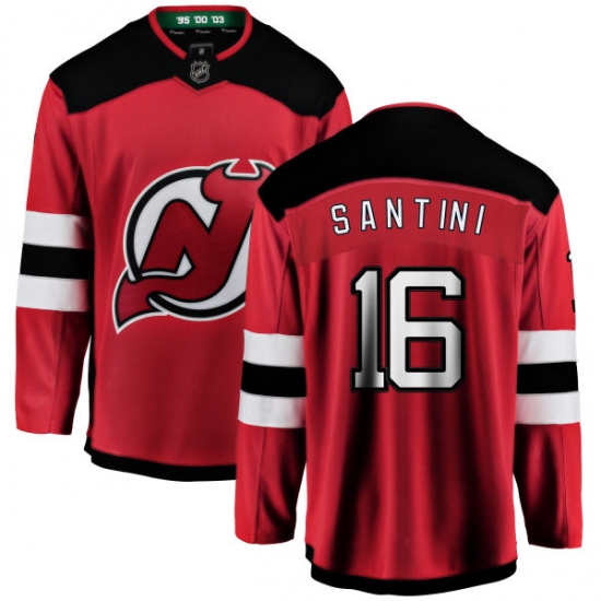 Youth New Jersey Devils 16 Steve Santini Fanatics Branded Red Home Breakaway NHL Jersey