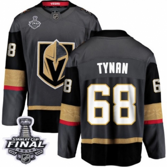 Men's Vegas Golden Knights 68 T.J. Tynan Authentic Black Home Fanatics Branded Breakaway 2018 Stanley Cup Final NHL Jersey