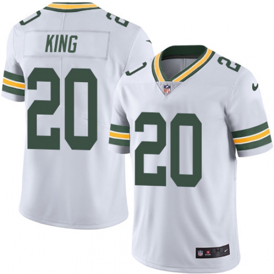 Men's Nike Green Bay Packers 20 Kevin King White Vapor Untouchable Limited Player NFL Jersey