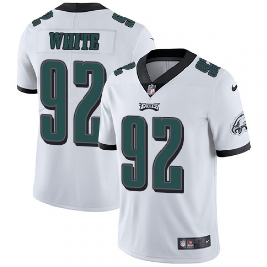 Men's Nike Philadelphia Eagles 92 Reggie White White Vapor Untouchable Limited Player NFL Jersey