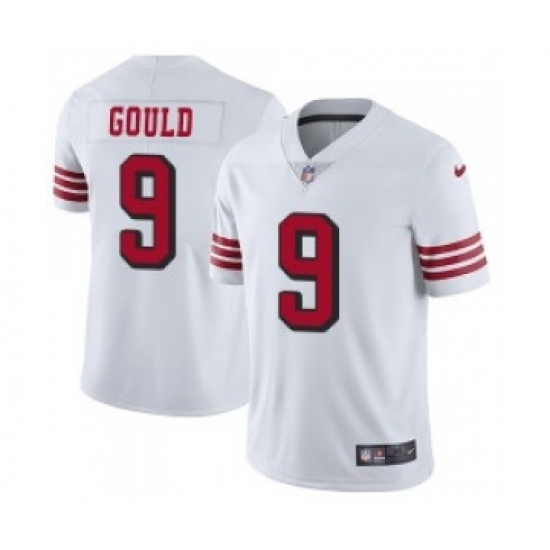 Nike San Francisco 49ers 9 Robbie Gould White Color Rush Vapor Limited Jersey