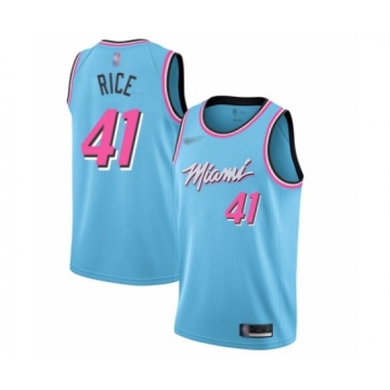 Men's Miami Heat 41 Glen Rice Swingman Blue Basketball Jersey - 2019 20 City Edition