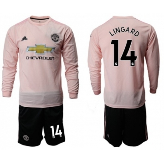 Manchester United 14 Lingard Away Long Sleeves Soccer Club Jersey