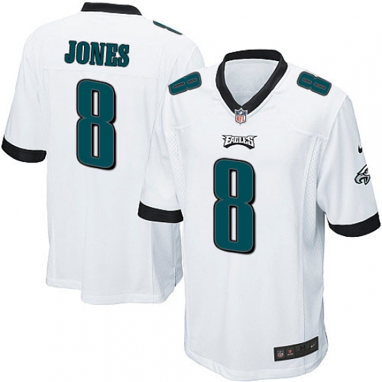 Men's Nike Philadelphia Eagles 8 Donnie Jones Game White NFL Jersey