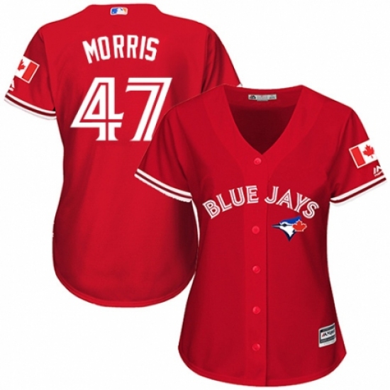 Women's Majestic Toronto Blue Jays 47 Jack Morris Replica Scarlet Alternate MLB Jersey