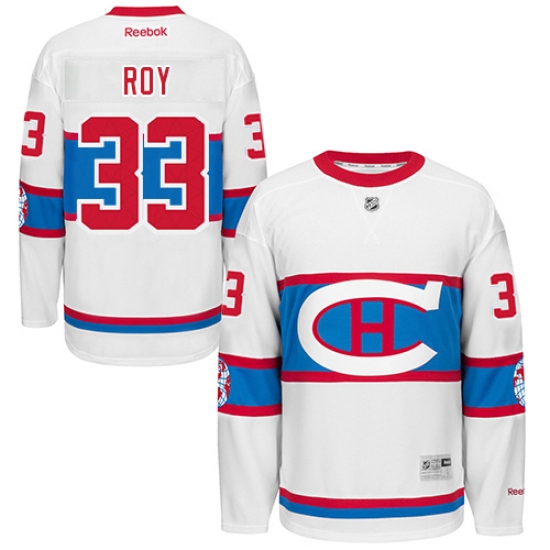 Men's Reebok Montreal Canadiens 33 Patrick Roy Authentic White 2016 Winter Classic NHL Jersey