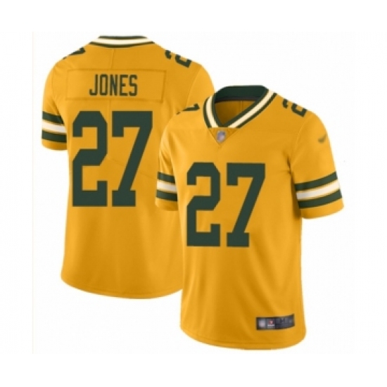 Men's Green Bay Packers 27 Josh Jones Limited Gold Inverted Legend Football Jersey