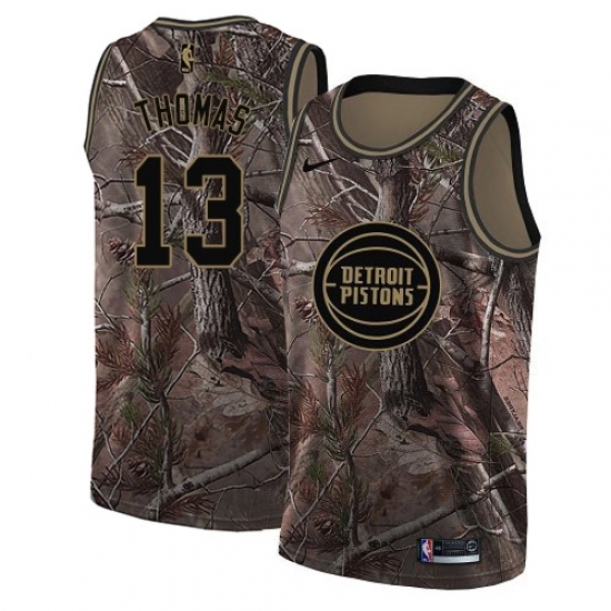 Women's Nike Detroit Pistons 13 Khyri Thomas Swingman Camo Realtree Collection NBA Jersey