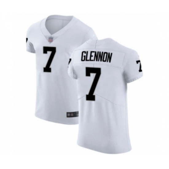 Men's Oakland Raiders 7 Mike Glennon White Vapor Untouchable Elite Player Football Jersey