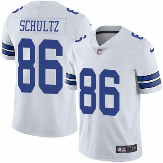 Men's Nike Dallas Cowboys 86 Dalton Schultz White Vapor Untouchable Limited Player NFL Jersey