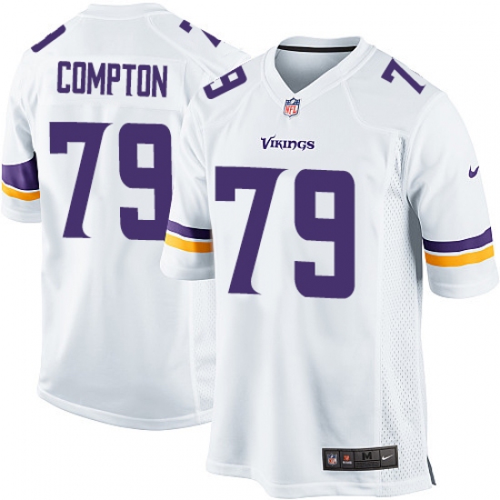 Men's Nike Minnesota Vikings 79 Tom Compton Game White NFL Jersey