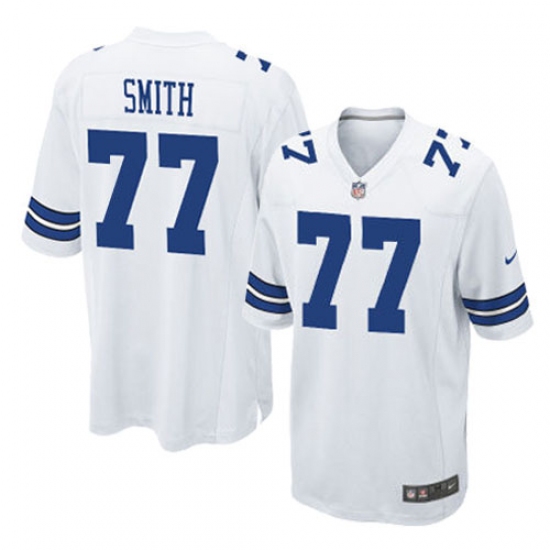 Men's Nike Dallas Cowboys 77 Tyron Smith Game White NFL Jersey