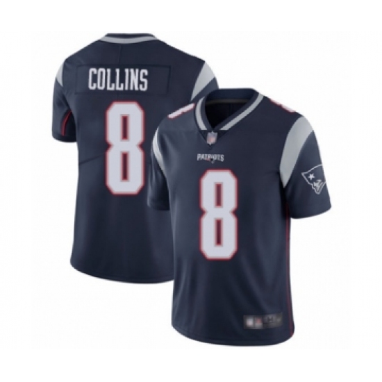 Men's New England Patriots 8 Jamie Collins Navy Blue Team Color Vapor Untouchable Limited Player Football Jersey