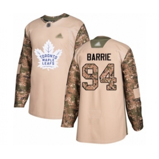 Youth Toronto Maple Leafs 94 Tyson Barrie Authentic Camo Veterans Day Practice Hockey Jersey