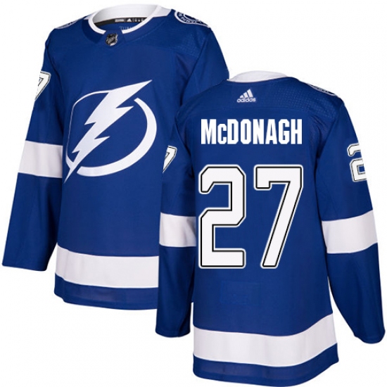 Men's Adidas Tampa Bay Lightning 27 Ryan McDonagh Authentic Royal Blue Home NHL Jersey