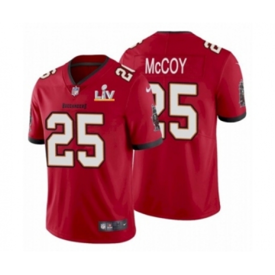 Youth Tampa Bay Buccaneers 25 LeSean McCoy Red 2021 Super Bowl LV Jersey