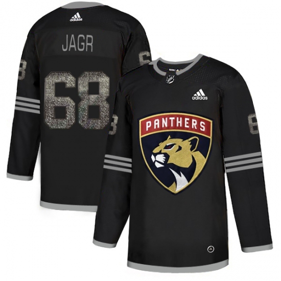 Men's Adidas Florida Panthers 68 Jaromir Jagr Black Authentic Classic Stitched NHL Jersey