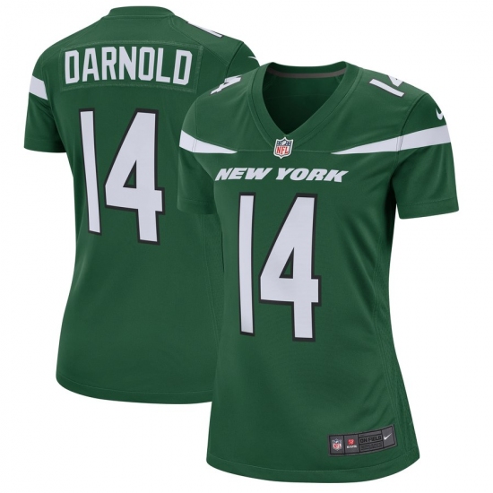 Women's New York Jets 14 Sam Darnold Nike Green Player Game Jersey