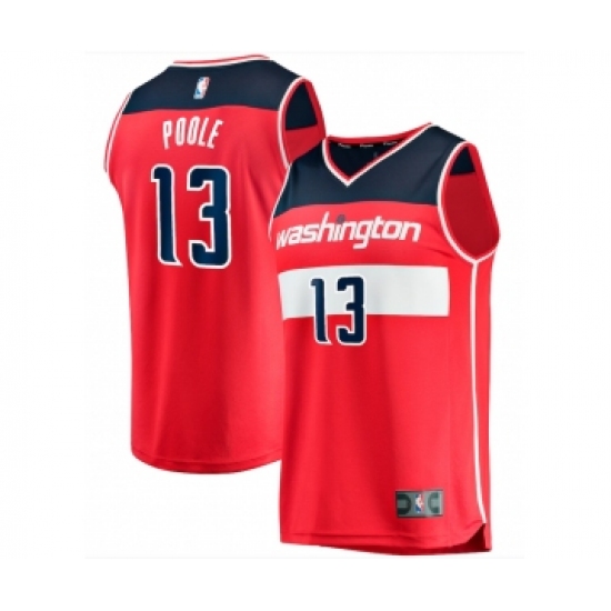 Men' Washington Wizards 13 Jordan Poole Red Icon Edition Stitched Jersey
