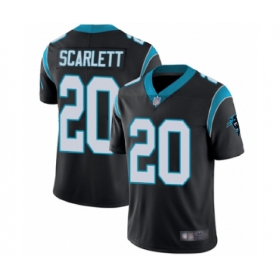 Men's Carolina Panthers 20 Jordan Scarlett Black Team Color Vapor Untouchable Limited Player Football Jersey