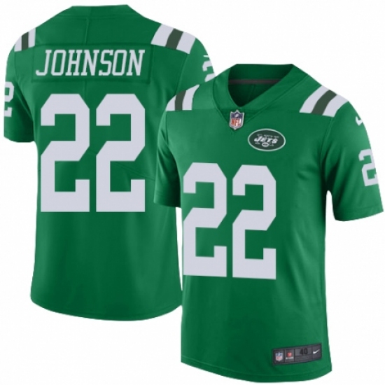 Men's Nike New York Jets 22 Trumaine Johnson Elite Green Rush Vapor Untouchable NFL Jersey