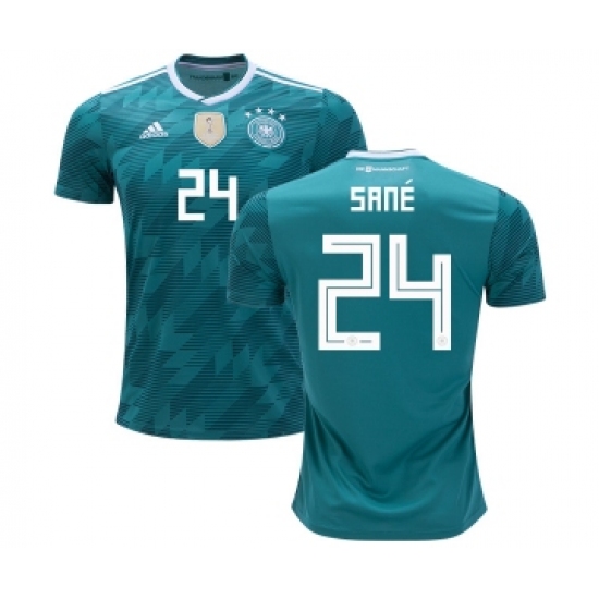 Germany 24 Sane Away Kid Soccer Country Jersey