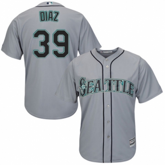 Youth Majestic Seattle Mariners 39 Edwin Diaz Authentic Grey Road Cool Base MLB Jersey