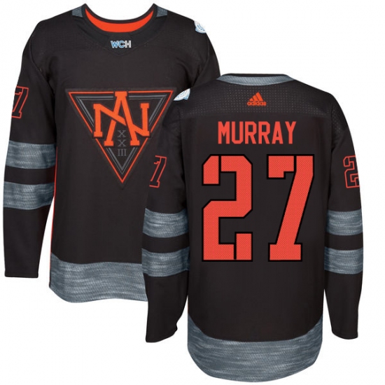 Men's Adidas Team North America 27 Ryan Murray Authentic Black Away 2016 World Cup of Hockey Jersey