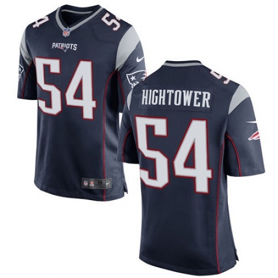 Men's Nike New England Patriots 54 Dont'a Hightower Game Navy Blue Team Color NFL Jersey