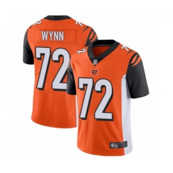 Men's Cincinnati Bengals 72 Kerry Wynn Orange Alternate Vapor Untouchable Limited Player Football Jersey