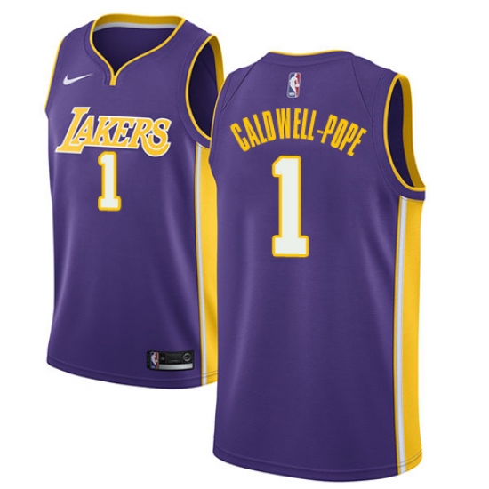 Women's Nike Los Angeles Lakers 1 Kentavious Caldwell-Pope Swingman Purple NBA Jersey - Statement Edition