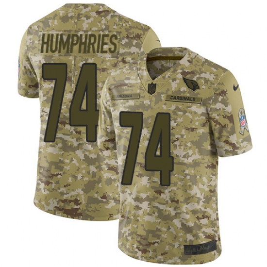 Men's Nike Arizona Cardinals 74 D.J. Humphries Limited Camo 2018 Salute to Service NFL Jersey
