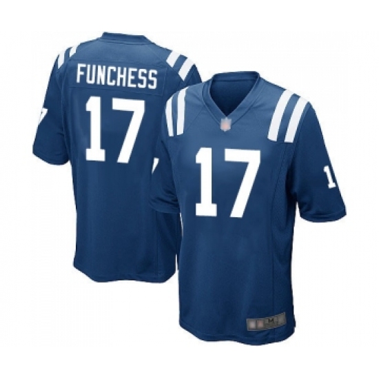 Men's Indianapolis Colts 17 Devin Funchess Game Royal Blue Team Color Football Jerseys