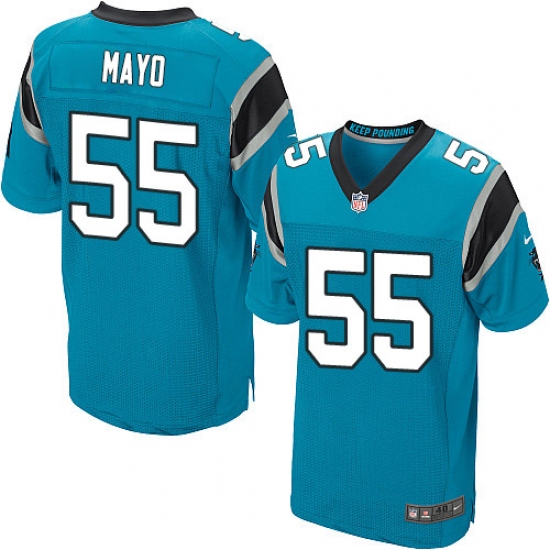 Men's Nike Carolina Panthers 55 David Mayo Elite Blue Alternate NFL Jersey