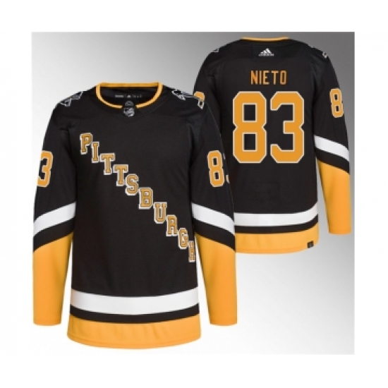 Men's Pittsburgh Penguins 83 Matt Nieto Black 2021-22 Alternate Primegreen Stitched Jersey