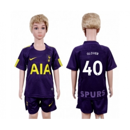 Tottenham Hotspur 40 Glover Sec Away Kid Soccer Club Jersey