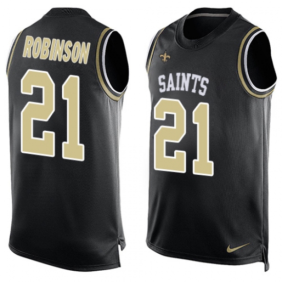 Men's Nike New Orleans Saints 21 Patrick Robinson Limited Black Player Name & Number Tank Top NFL Jersey