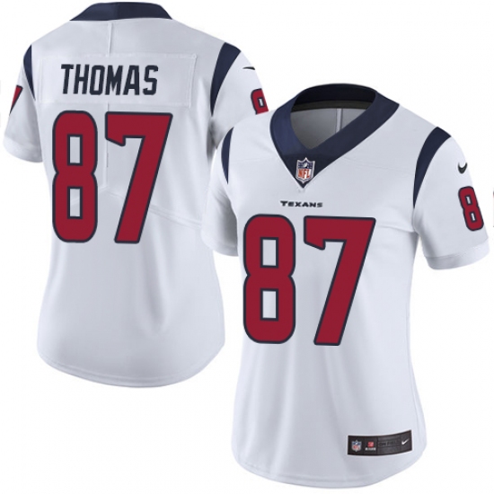 Women's Nike Houston Texans 87 Demaryius Thomas White Vapor Untouchable Limited Player NFL Jersey