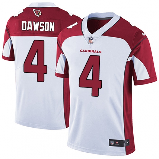 Men's Nike Arizona Cardinals 4 Phil Dawson White Vapor Untouchable Limited Player NFL Jersey