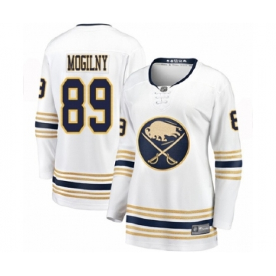 Women's Buffalo Sabres 89 Alexander Mogilny Fanatics Branded White 50th Season Breakaway Hockey Jersey