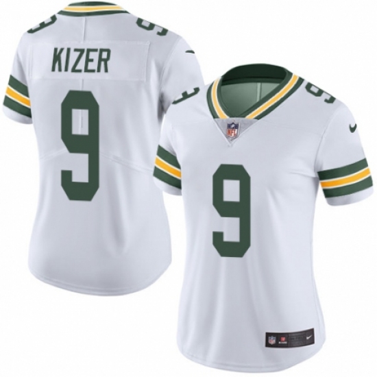 Women's Nike Green Bay Packers 9 DeShone Kizer White Vapor Untouchable Elite Player NFL Jersey
