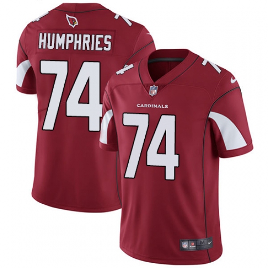 Youth Nike Arizona Cardinals 74 D.J. Humphries Red Team Color Vapor Untouchable Limited Player NFL Jersey
