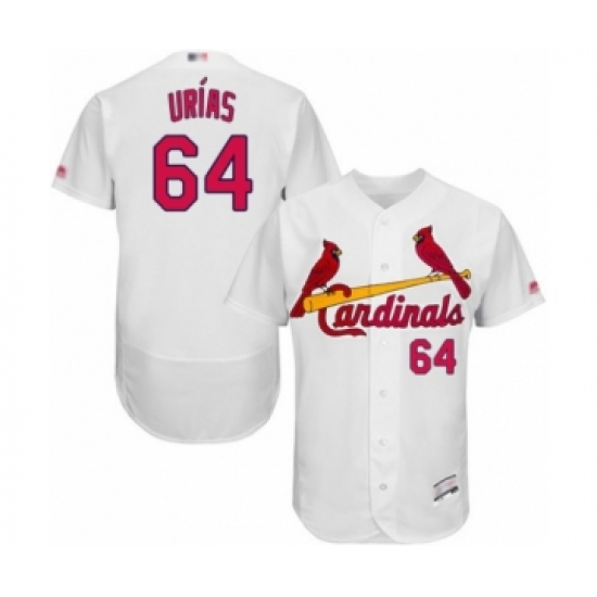 Men's St. Louis Cardinals 64 Ramon Urias White Home Flex Base Authentic Collection Baseball Player Jersey