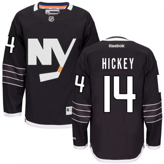 Women's Reebok New York Islanders 14 Thomas Hickey Authentic Black Third NHL Jersey