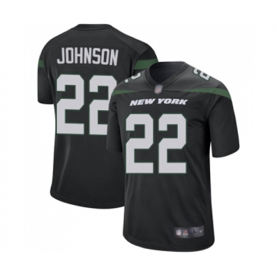 Men's New York Jets 22 Trumaine Johnson Game Black Alternate Football Jersey