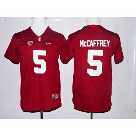 Stanford Cardinal 5 Christian McCaffrey Red Youth College Jersey