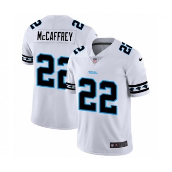 Men's Carolina Panthers 22 Christian McCaffrey White Team Logo Cool Edition Jersey