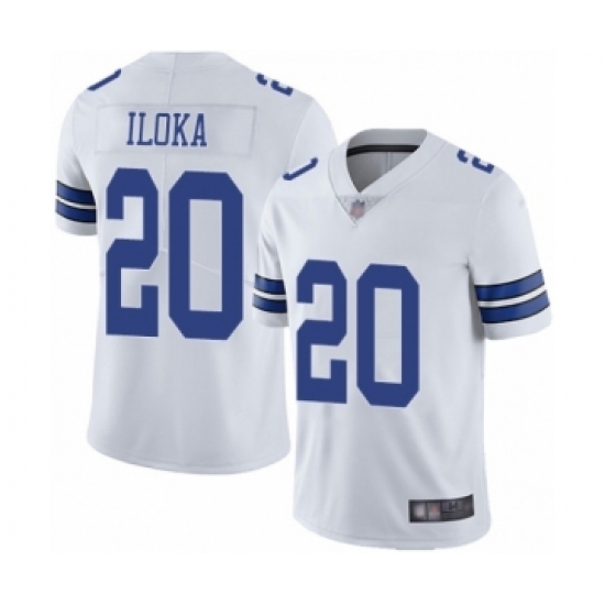 Men's Dallas Cowboys 20 George Iloka White Vapor Untouchable Limited Player Football Jersey