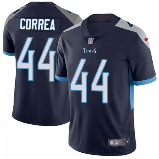 Men Nike Tennessee Titans 44 Kamalei Correa Navy Blue Team Color Vapor Untouchable Limited Player NFL Jersey